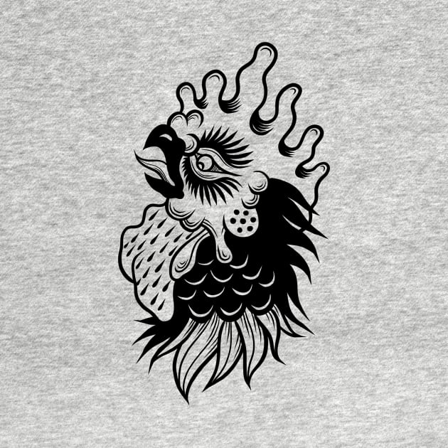 Rooster head by Adorline